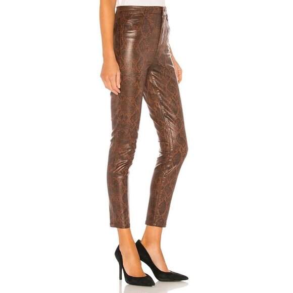 NWT J Brand brown snakeskin print high rise crop skinny jeans, 26 - Picture 8 of 16